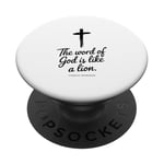 Cadeau Charles Spurgeon The Word of God Lion pour homme, femme et enfant PopSockets PopGrip Adhésif