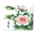 Mousepad Computer Notepad Office Ink Painting of Chinese Peony Translation The Blossom Flourishing Home School Game Player Computer Worker Inch