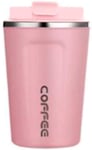 Stainless Steel Coffee Thermos Mug Portable Car Vacuum Flasks Travel Mug Insulated Thermal Water Bottle with Lid (Colour- PINK/380ML)