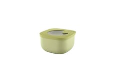 Guzzini - Kitchen Active Design, STORE&MORE BIO, Shallow Airtight Fridge/Freezer/Microwave Containers (S) - Avocado Green, 12,2 x 12,2 x h6,8 cm | 450cc - 170719253