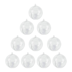 10pcs Transparent Fillable Clear Ball Christmas Tree Decoration 5cm