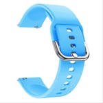 SQWK 20mm Soft Silicone Watch Strap Band For Samsung Galaxy Watch 42mm Active2 40mm Sport Huami Amazfit Huami-Youth 20mm light blue