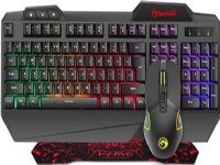 Marvo Marvo CM306, Keyboard set + mouse and pad for gamers, US, for gaming, membrane type wired (USB), black, illuminated