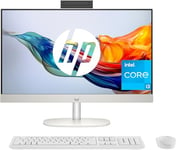 HP All-in-One 24-cr0013ss – Ordinateur de Bureau de 23,8" FHD (Intel Core i3-N300, 8 Go RAM, 512 Go SSD, Intel UHD Graphics, sans système d'exploitation) Blanc – Clavier QWERTY Espagnol
