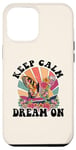 Coque pour iPhone 15 Pro Max Keep Calm Dream On Boho Cottagecore Vibrant Papillon Floral