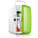 PDFF Beer Fridge, Mini Bar 4L- Counter Top Mini Fridge, Layered Design, Quiet Camping Fridge, Cooling And Heating, for Vehicle, Dorm, Bedroom, Hotel[Energy Class A],Green