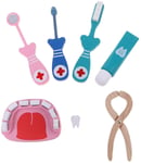 YATUKESHII Fun and durable pet toys，6Pcs s Doctor Set Play Wooden Dental Tools Simulation Medicine Box