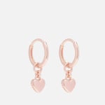 Ted Baker Harri: Tiny Heart Rose Gold-Plated Huggie Earrings