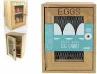 2 Tier Chicken Egg Holder Wooden Egg Cabinet Cupboard Kitchen Storage Rack 12Egg