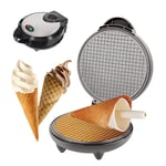 Electric Waffle Cone Maker Machine, Double Side Heating, Non-Stick Stainless Steel Mould, Biscuit Ice Cream Egg Rolls Dessert Baking Pan Kitchen Bakeware Tools