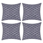 Cushion Covers 18x18,4 Pack Grey Decorative Cushions for Sofa and Home Bed Decor,Short Plush Duck Egg Cushion Covers 45x45cm(without Core)