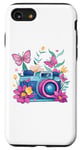 Coque pour iPhone SE (2020) / 7 / 8 Appareil photo coloré avec fleurs I Appareil photo