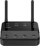 NÖRDIC Bluetooth 5.2 trådløs sender dual link mottaker DAC Qualcomm aptXLL aptX HD 35 mm AUX RCA optisk