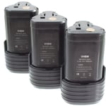 3x Li-Ion batterie 1500mAh pour outils batterie tournevis Worx W125.1, W125.3, W125.4, W125.5, W125.M, WX126, WX128.2 comme Worx WA3509. - Vhbw