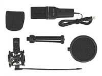 Delock USB Condenser Microphone Set for Podcasting, Gaming and Vocals - Mikrofon - USB - svart