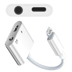 Couleur 3.5mm-Lightning Adaptateur Lightning Vers Jack 3.5mm IOS 2 FR 1, Chargardeur De Casque et Câble de Séparation Audio Aux, Compatible Avec Le Système iOS iPhone