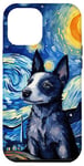 Coque pour iPhone 12 Pro Max Blue Heeler Chien Nuit étoilée Vincent van Gogh Australien