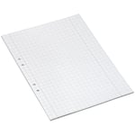 Lösblad A4 rutat 10x10mm hålat 500/fp