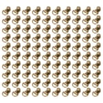 100 Sets Shoelace Hook D-Ring Eyelet Buckle Brass Eyelets Grommet Metal Stud Fasteners for Shoe Leather Bag Rivet Tool Bronze