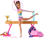 Barbie Gymnastics Doll & Accessories Playset with Brunette Fashion Doll