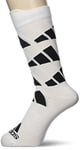 Adidas AOP Crew Socks Unisex-Adult, White/Black, S