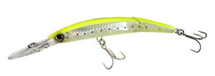 Yo-Zuri Crystal 3D Minnow Deep Diver Jointed Lure, Chartreuse Silver, 5-1/4-Inch