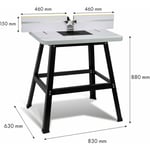 Eberth - Table pour défonceuse, Etabli pour défonceuse, table de travail 810 x 610mm, diamètre du panier de fraisage 40-190mm, hauteur de travail