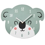 AMARE Koala Children's Wall Clock 31 x 2 cm in Turquoise