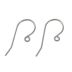 Öronkrokar av rostfritt kirurgiskt stål, 7x23mm, 5 par silver