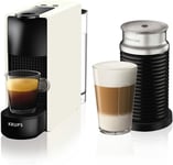 NESPRESSO ESSENZA MINI COFFEE MACHINE WHITE WITH AEROCCINO 3 MILK FROTHER