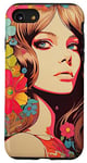 Coque pour iPhone SE (2020) / 7 / 8 Femme Années 70 Design Art Rétro-Nostalgie Culture Pop