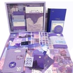 348 delar Vintage Scrapbook-kit, scrapbooking-tillbehörskit, Junk Journal-tillbehörskit med A6-rutnät