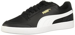 PUMA Men's Shuffle Sneaker, Black-White-Team Gold, 10.5 UK