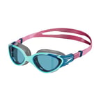 Speedo Women's Biofuse 2.0 Swimming Goggles | Female Design | Patented Adjust Mechanism | Anti-Fog | Anti-Leak | Comfort Fit , Marine Blue/Peacock/Funny Pink/Hot Mauve/Aqua Blue, One Size