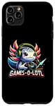 Coque pour iPhone 11 Pro Max Games-O-Lotl Axolotl Manette de jeu vidéo