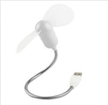 Vi.yo Mini USB Fan USB Fan Desktop Silent Flexible Gooseneck Cooling Fan for PC Notebook Laptop (White)