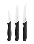 Essential Vegetable Knife Set 3Pcs Home Kitchen Knives & Accessories Vegetable Knives Black Fiskars