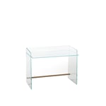 Glas Italia - PIR02 Pirandello Desk, Extralight transparent glass, Footrest: Natural ash - Skrivbord