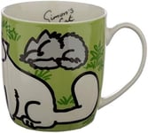 Simons Cat Mug in Green Porcelain Coffee Cup