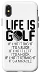 iPhone X/XS Life Is Golf If I Hit It Straight It's A Miracle - Golfing Case