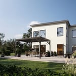 Fyrkantig 3x3 Pergola Trä Antracit