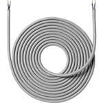 Nielsen LIght tygledning 2x0,75 mm², 4 meter, ljusgrå
