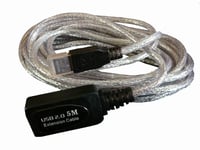 KALEA-INFORMATIQUE Rallonge USB 2.0 mâle Femelle Active avec Amplification, Longueur 5M