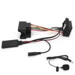 ZJCHAO Bluetooth Aux-in-kabel 12-stifts Stereoljudadapter Med Mikrofon För Peugeot 207 307 407 308
