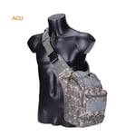 MTWJDH Large chest bag, outdoor military fan tactical shoulder bag, army hunting camping backpack, camera cross-body saddle bag waterproof. (Color : ACU)