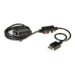 Scart RCA AV TV Video Audio Composite Cable Lead for PS1 PS2 PS3 Adapter 1.8m