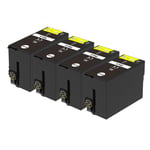 4 Black XL Ink Cartridges for Epson WorkForce WF-3010DW & WF-7515 