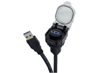 USB-kontakt USB-3.0 A/A F/M 1,0m PVC KD 490219.0100 Lütze Innehåll: 1 st
