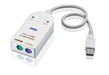 ATEN UC100KMA PS2-kablar 0,3 m 2x 6-p Mini-DIN USB A Vit