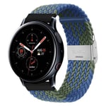 Flettet elastisk armbånd Samsung Galaxy Watch Active 2 (44mm) - blåg
